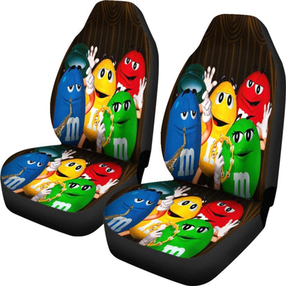 M&M Chocolate Band Seat Covers 094201 - YourCarButBetter
