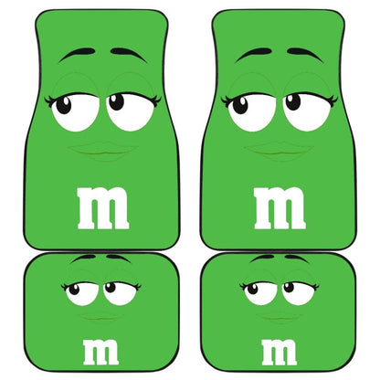 M&M Chocolate Green Front And Back Car Mats 094201 - YourCarButBetter