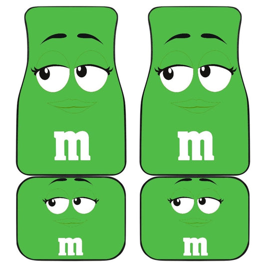 M&M Chocolate Green Front And Back Car Mats 094201 - YourCarButBetter