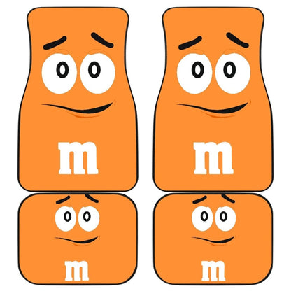 M&M Chocolate Orange Front And Back Car Mats 094201 - YourCarButBetter
