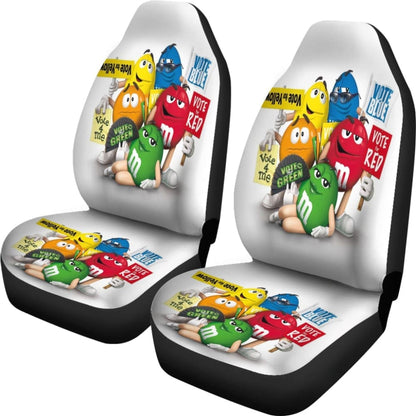 M&M Chocolate Team Car Seat Covers Car Accessories Decoration 094201 - YourCarButBetter