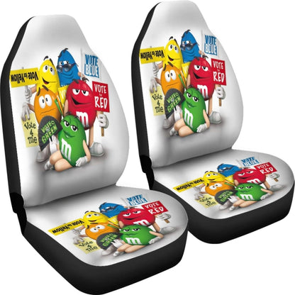 M&M Chocolate Team Car Seat Covers Car Accessories Decoration 094201 - YourCarButBetter