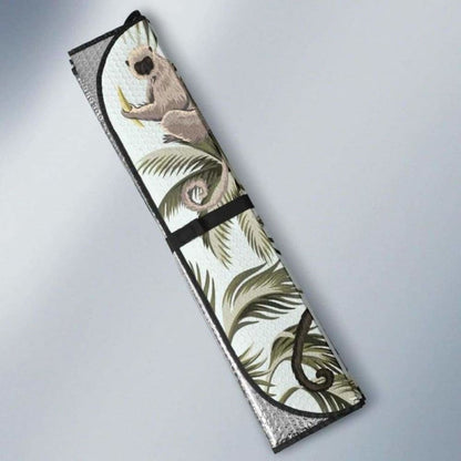 Monkey Sloth Lemur Palm Trees Pattern Car Auto Sun Shades 172609 - YourCarButBetter