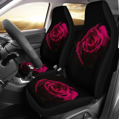 Most Beautiful Rose Ever On Black Background Car Seat Covers 212801 - YourCarButBetter