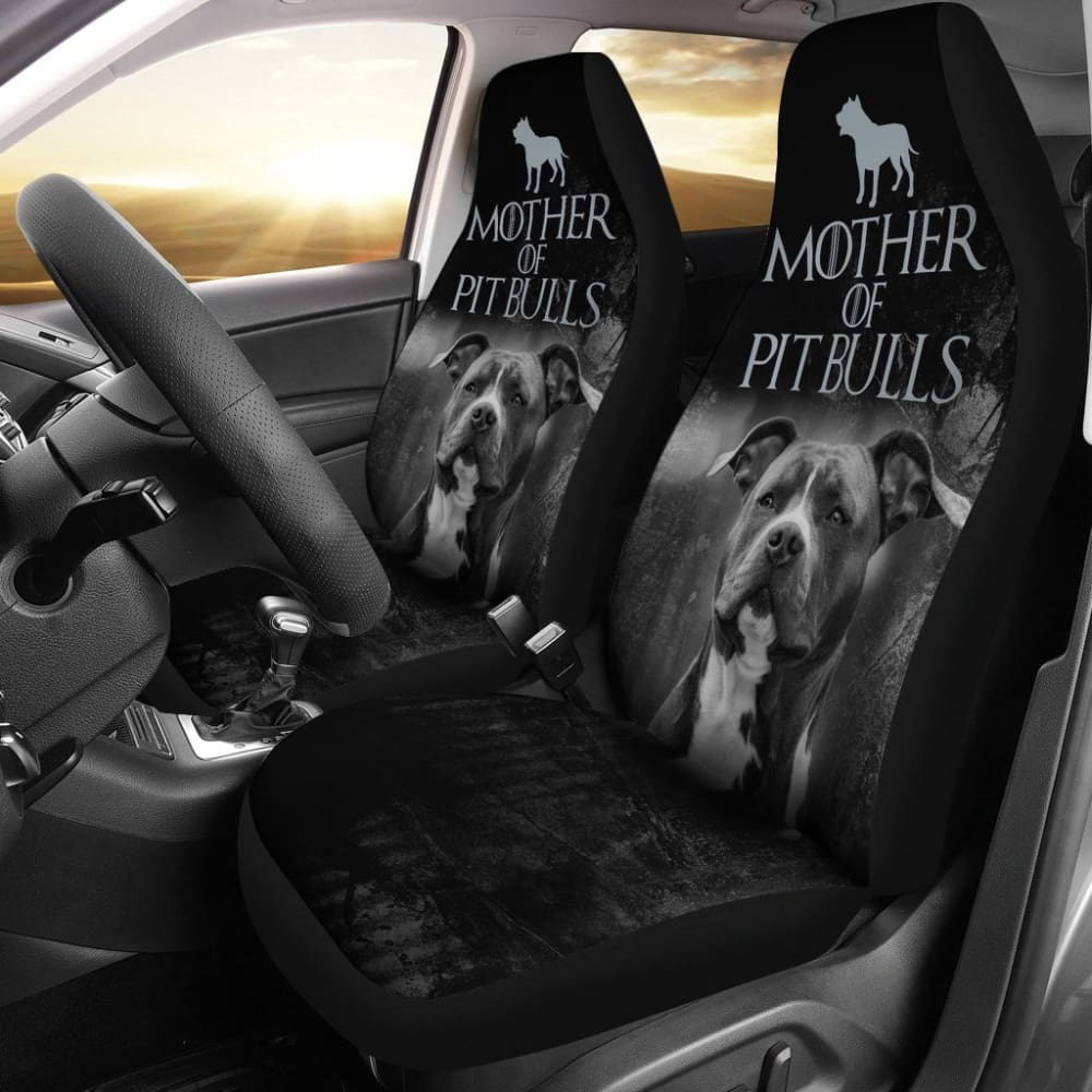 Mother Of Pit Bulls Car Seat Covers 174510 - YourCarButBetter