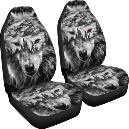 Mountain Snow Wolf Car Seat Covers 211303