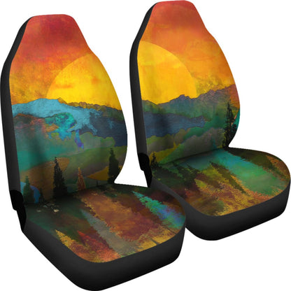 Mountain Sunset Car Seat Covers 550317 - YourCarButBetter