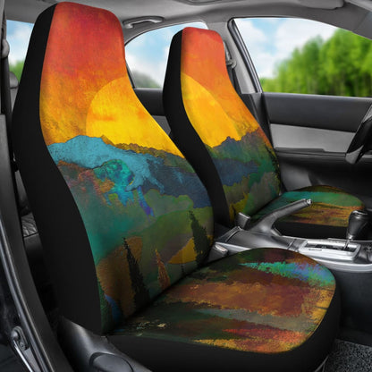 Mountain Sunset Car Seat Covers 550317 - YourCarButBetter