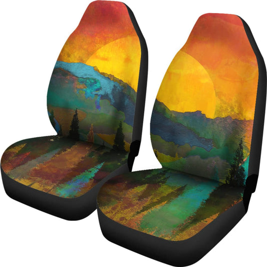 Mountain Sunset Car Seat Covers 550317 - YourCarButBetter