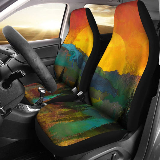 Mountain Sunset Car Seat Covers 550317 - YourCarButBetter