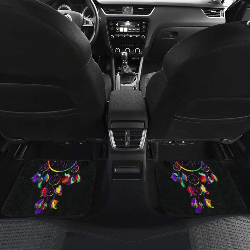 Multi Color Native Dreamcatcher Colorful Feather Car Floor Mats 211204 - YourCarButBetter