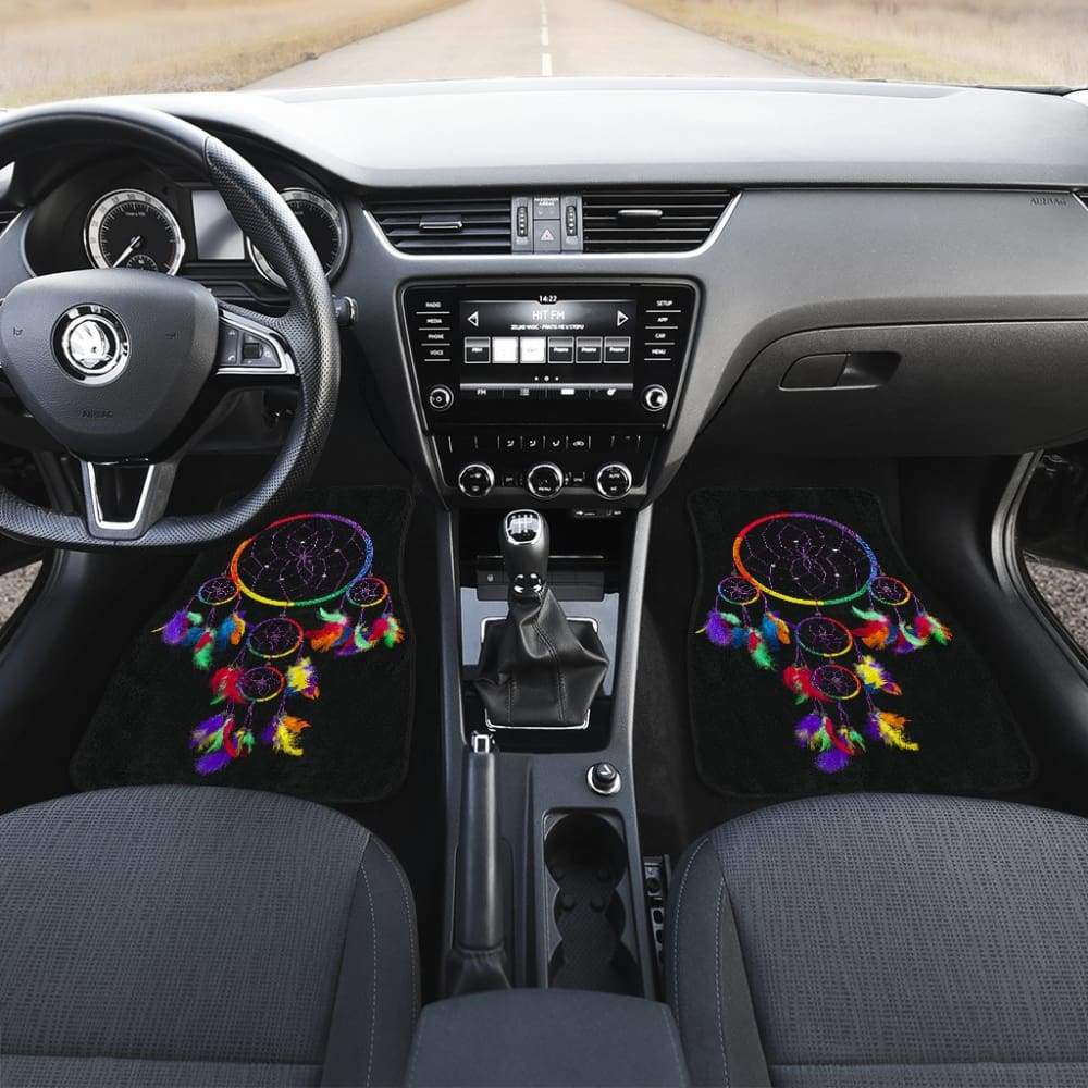 Multi Color Native Dreamcatcher Colorful Feather Car Floor Mats 211204 - YourCarButBetter