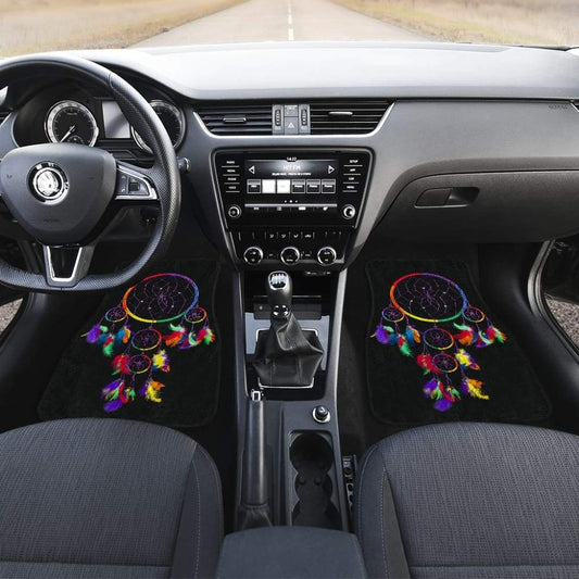 Multi Color Native Dreamcatcher Colorful Feather Car Floor Mats 211204 - YourCarButBetter