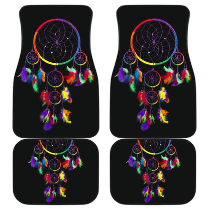 Multi Color Native Dreamcatcher Colorful Feather Car Floor Mats 211204 - YourCarButBetter