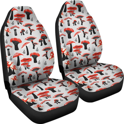 Mushroom Art Print Car Seat Covers 211706 - YourCarButBetter