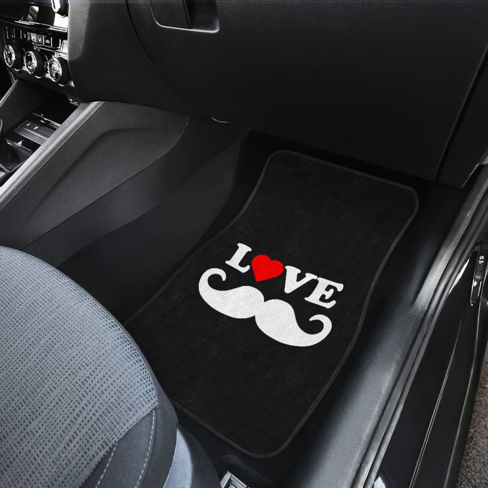 Mustache Beard Print Design Car Floor Mats 210305 - YourCarButBetter