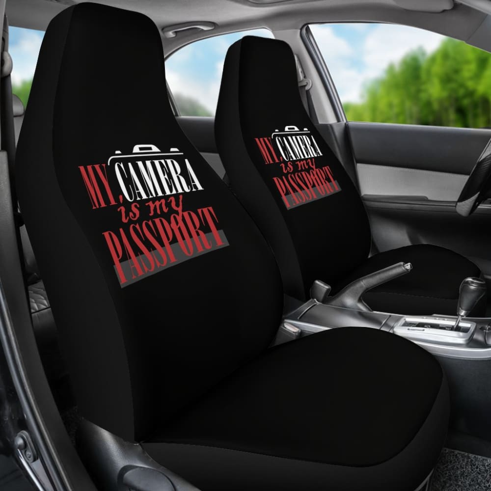 My Camera Is My Passport Photograph Lovers Car Seat Covers 211101 - YourCarButBetter