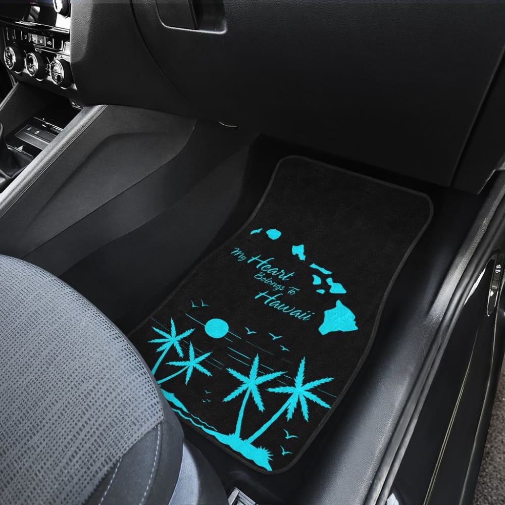 My Heart Belongs To Hawaii Car Floor Mats 210201 - YourCarButBetter