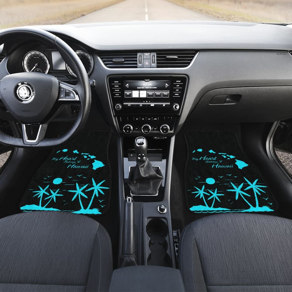 My Heart Belongs To Hawaii Car Floor Mats 210201 - YourCarButBetter