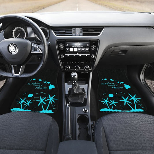 My Heart Belongs To Hawaii Car Floor Mats 210201 - YourCarButBetter