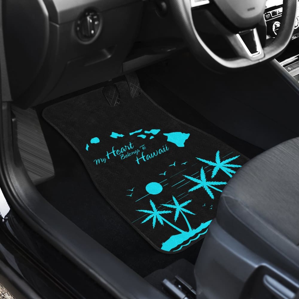 My Heart Belongs To Hawaii Car Floor Mats 210201 - YourCarButBetter
