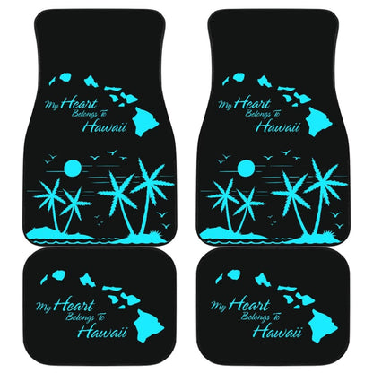 My Heart Belongs To Hawaii Car Floor Mats 210201 - YourCarButBetter
