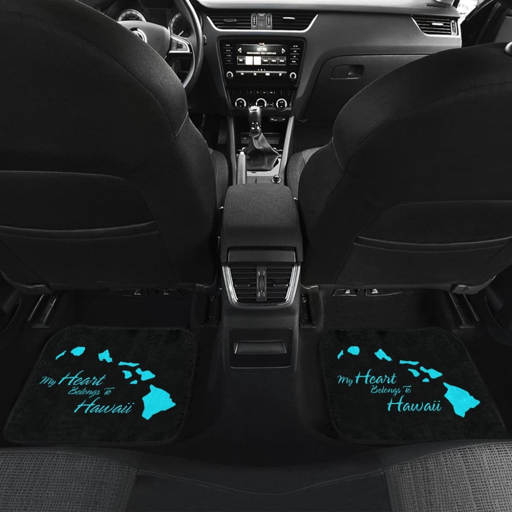 My Heart Belongs To Hawaii Car Floor Mats 210201 - YourCarButBetter
