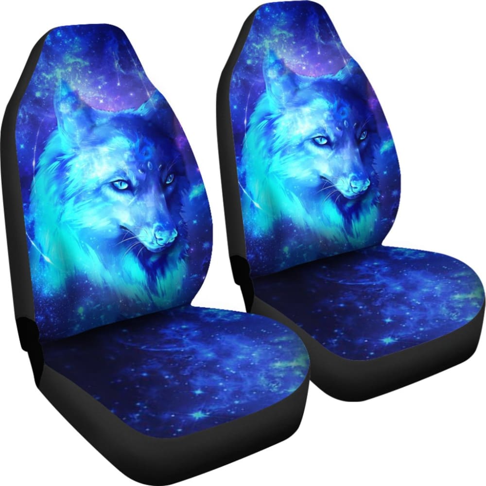 Mystic Galaxy Wolf Print Car Seat Covers 211701 - YourCarButBetter