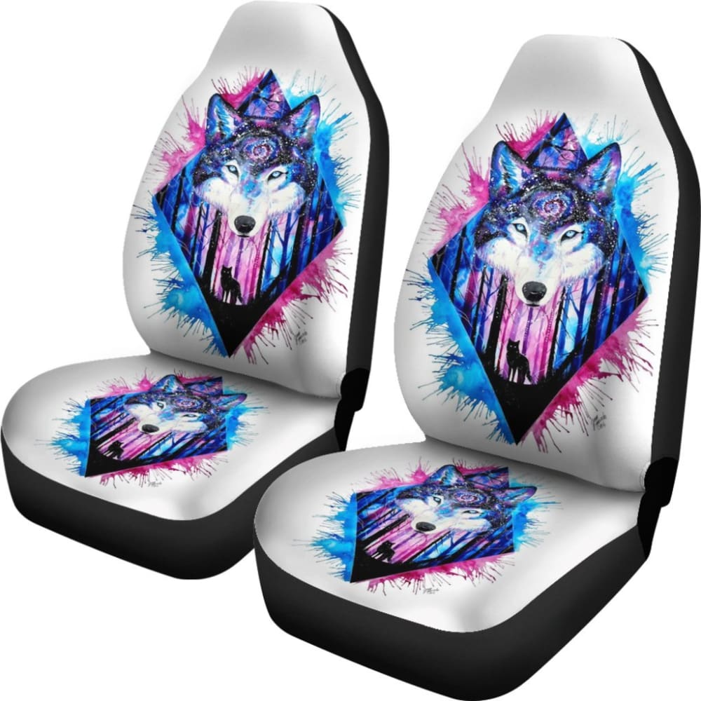 Mystic Wolf Car Seat Covers 174510 - YourCarButBetter