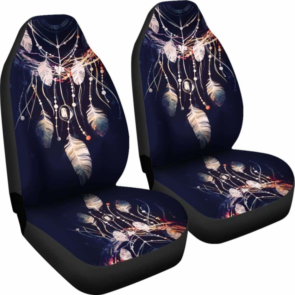 Native American Car Seat Covers - Dreamcatcher Blue Color Style - 102918 - YourCarButBetter