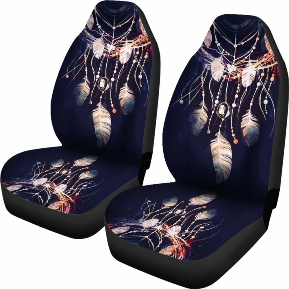 Native American Car Seat Covers - Dreamcatcher Blue Color Style - 102918 - YourCarButBetter