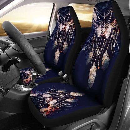 Native American Car Seat Covers - Dreamcatcher Blue Color Style - 102918 - YourCarButBetter
