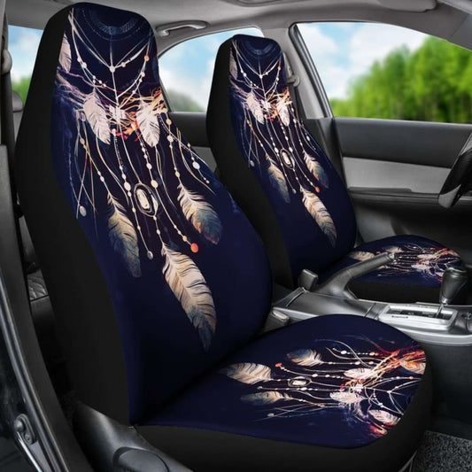 Native American Car Seat Covers - Dreamcatcher Blue Color Style - 102918 - YourCarButBetter