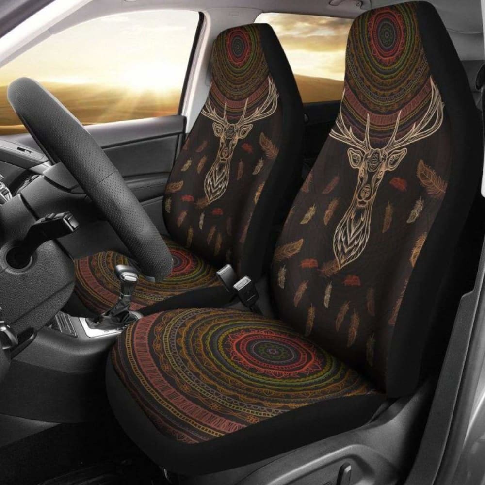 Native American Deer With Dreamcatcher Car Seat Covers Ha8 161012