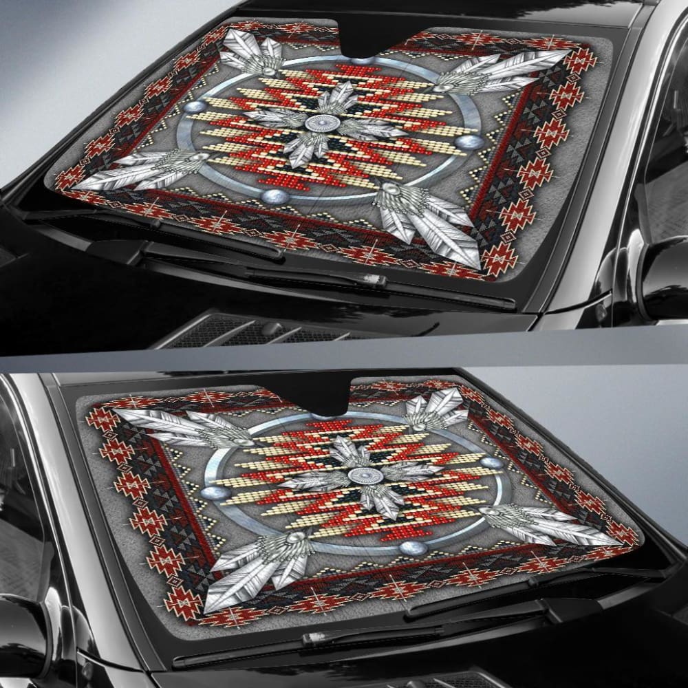 Native American Design Auto Sun Shades 093223 - YourCarButBetter