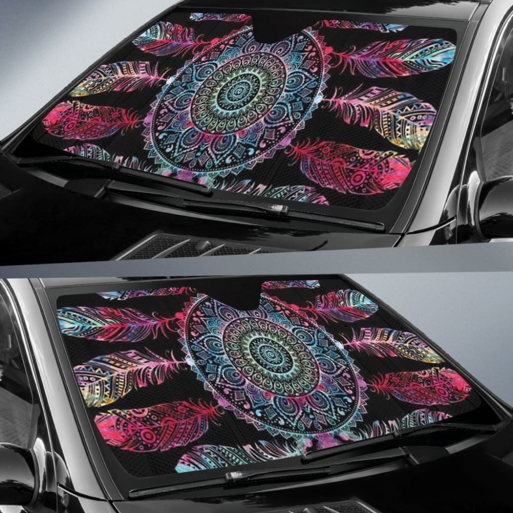 Native American Dreamcatcher Auto Sun Shade 093223 - YourCarButBetter