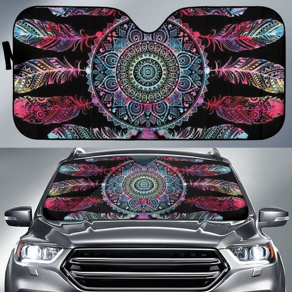 Native American Dreamcatcher Auto Sun Shade 093223 - YourCarButBetter