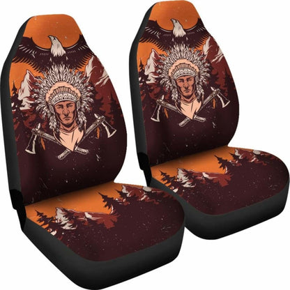 Native American Indian Warrior Car Seat Covers - Vintage Wild - 105905 - YourCarButBetter
