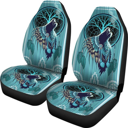 Native American Indian Wolf 3D Car Seat Covers 093223 - YourCarButBetter
