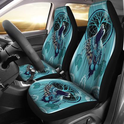 Native American Indian Wolf 3D Car Seat Covers 093223 - YourCarButBetter