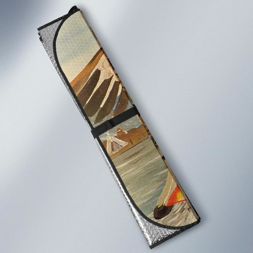 Native American Owl Bison Auto Sun Shade 093223 - YourCarButBetter