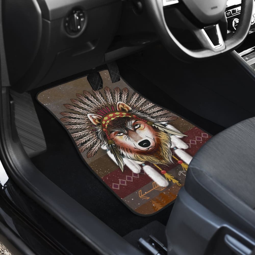 Native American - Wolf - Universal Front And Back Car Mats Gift - Make Your Own Styles