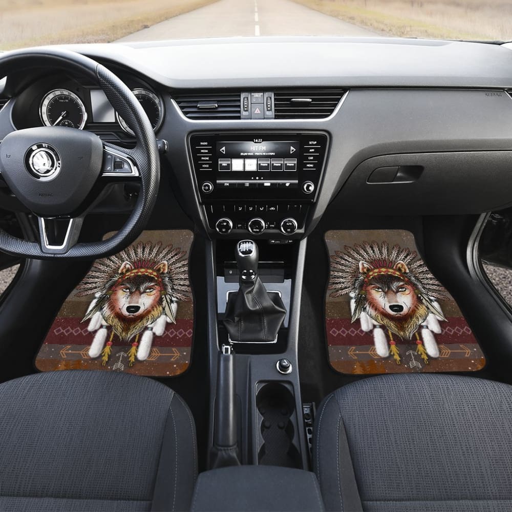 Native American - Wolf - Universal Front And Back Car Mats Gift - Make Your Own Styles