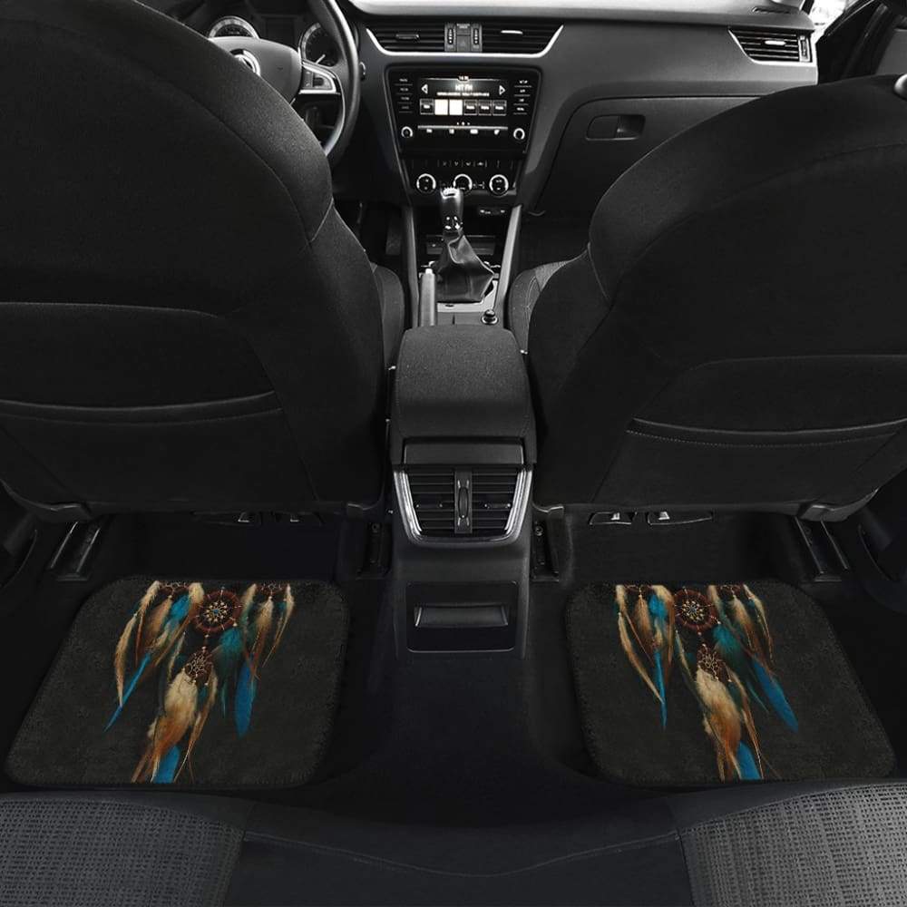 Native Dreamcatcher Blue Feather Car Floor Mats 211204 - YourCarButBetter