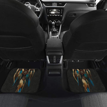 Native Dreamcatcher Blue Feather Car Floor Mats 211204 - YourCarButBetter