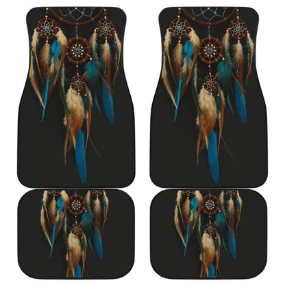 Native Dreamcatcher Blue Feather Car Floor Mats 211204 - YourCarButBetter
