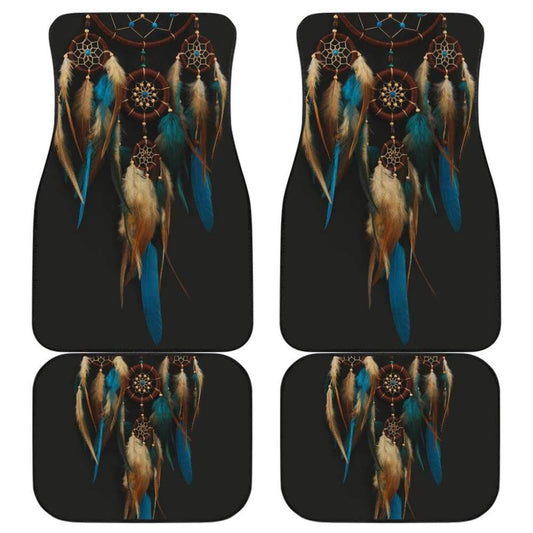 Native Dreamcatcher Blue Feather Car Floor Mats 211204 - YourCarButBetter