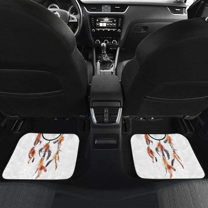 Native Dreamcatcher Orange Feather Car Floor Mats 211204 - YourCarButBetter