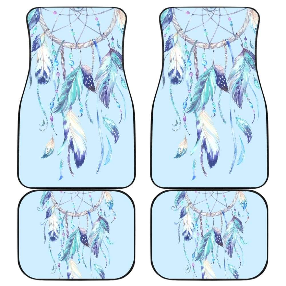 Native Dreamcatcher Winter Feather Car Floor Mats 211204 - YourCarButBetter
