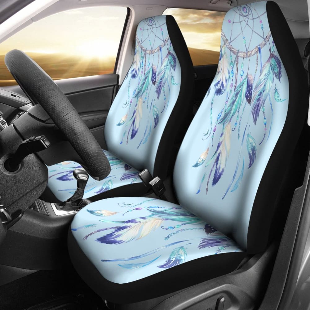 Native Dreamcatcher Winter Feather Car Seats Covers 211204 - YourCarButBetter